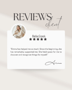 Emma Ruiz Reviews. Client Love. Gestalt therapy. Mindset Coach